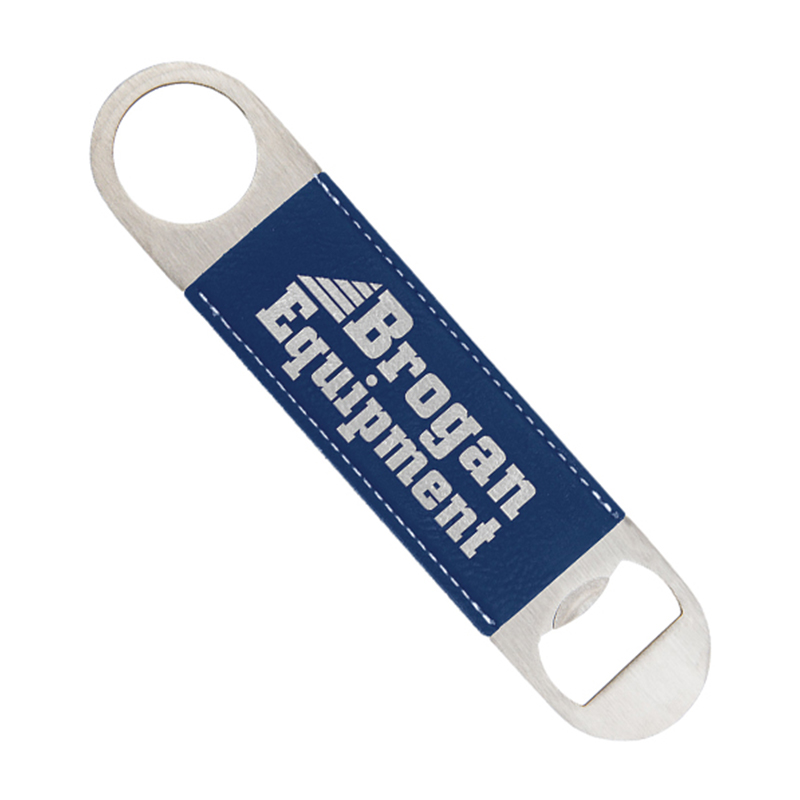 Laserbarer Flaschenöffner aus Kunstleder Laserbarer Flaschenöffner aus Kunstleder