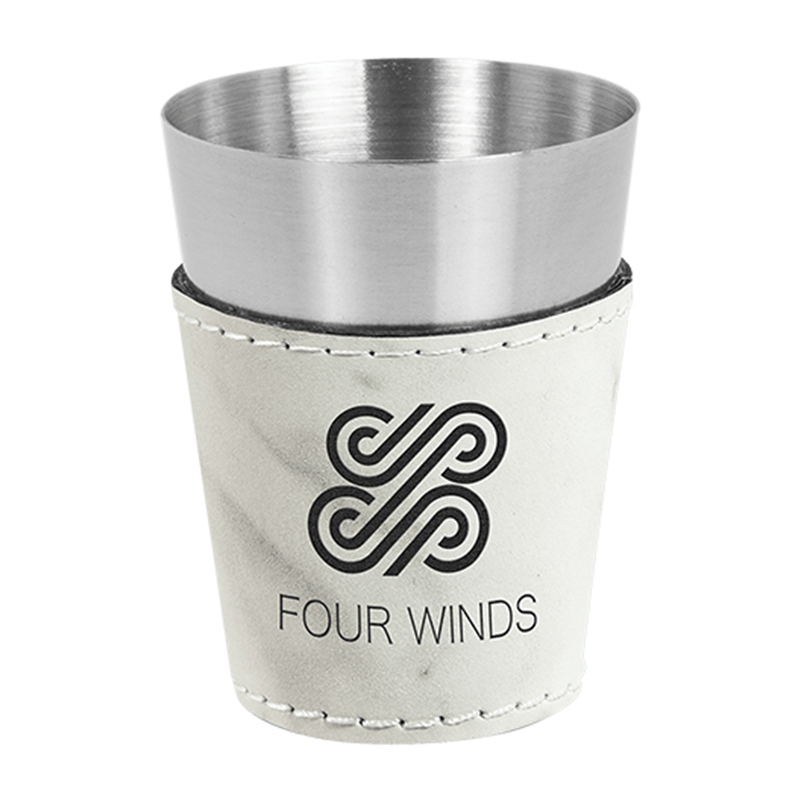 Kunstleder-Schnapsgläser Kunstleder-Schnapsgläser