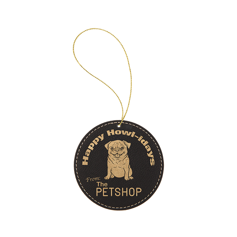 Laserbares rundes Kunstlederornament Laserbares rundes Kunstlederornament