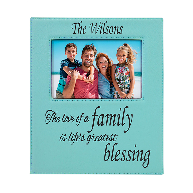 4' x 6' Kunstleder-Fotorahmen mit 4 1/4' x 7 7/8' Gravurbereich 4' x 6' Kunstleder-Fotorahmen mit 4 1/4' x 7 7/8' Gravurbereich