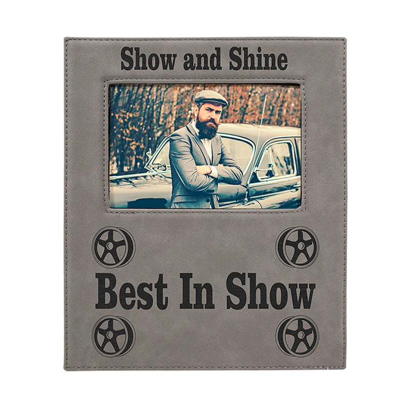 5' x 7' Kunstleder-Fotorahmen mit 4 1/4' x 8 7/8' Gravurbereich 5' x 7' Kunstleder-Fotorahmen mit 4 1/4' x 8 7/8' Gravurbereich