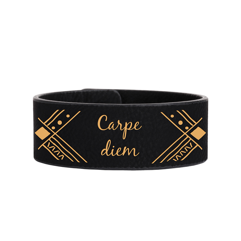 9 1/2' x 1' laserbares Kunstlederarmband 9 1/2' x 1' laserbares Kunstlederarmband