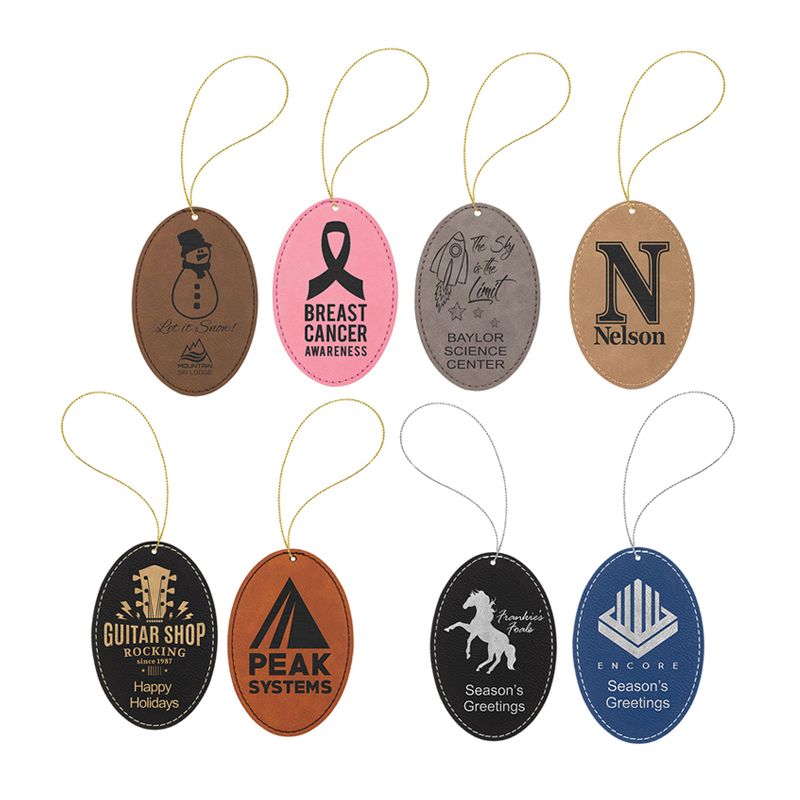 Laserbares ovales Kunstlederornament Laserbares ovales Kunstlederornament