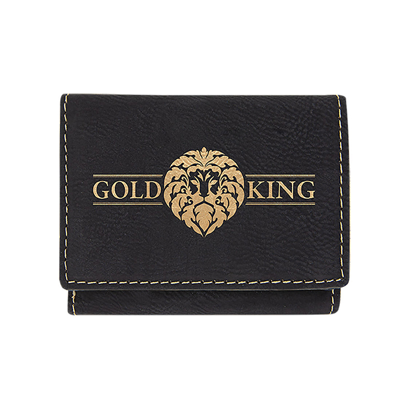 Laserbare dreifach gefaltete Geldbörse aus Kunstleder Laserbare dreifach gefaltete Geldbörse aus Kunstleder