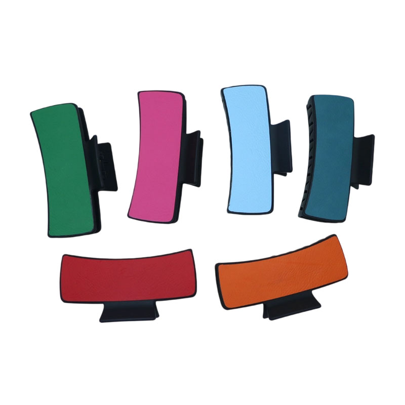 Laserbarer Haarclip aus Kunstleder