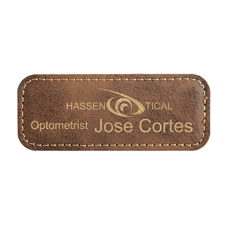 Laserbarer Kunstleder-Abzeichenrohling mit Magnet Laserbarer Kunstleder-Abzeichenrohling mit Magnet