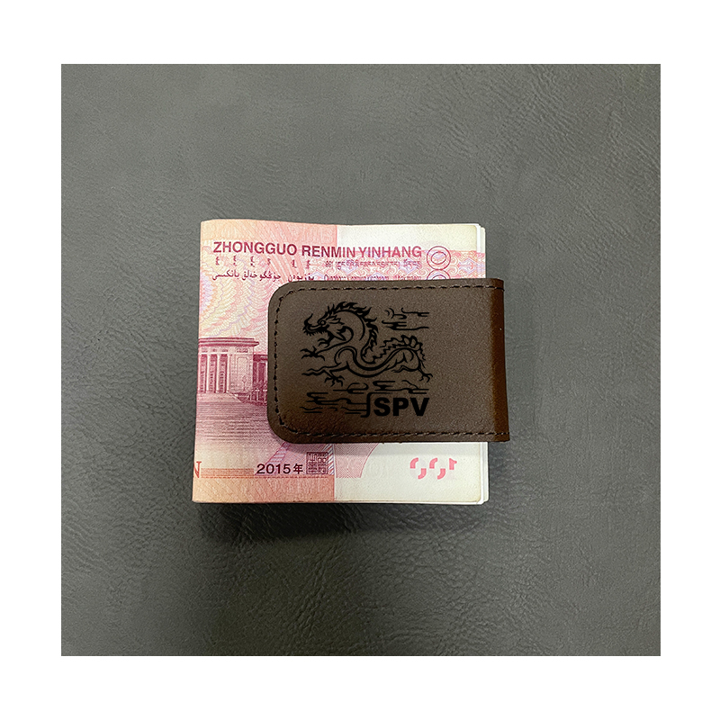 Laserbarer Geldclip aus Kunstleder Laserbarer Geldclip aus Kunstleder