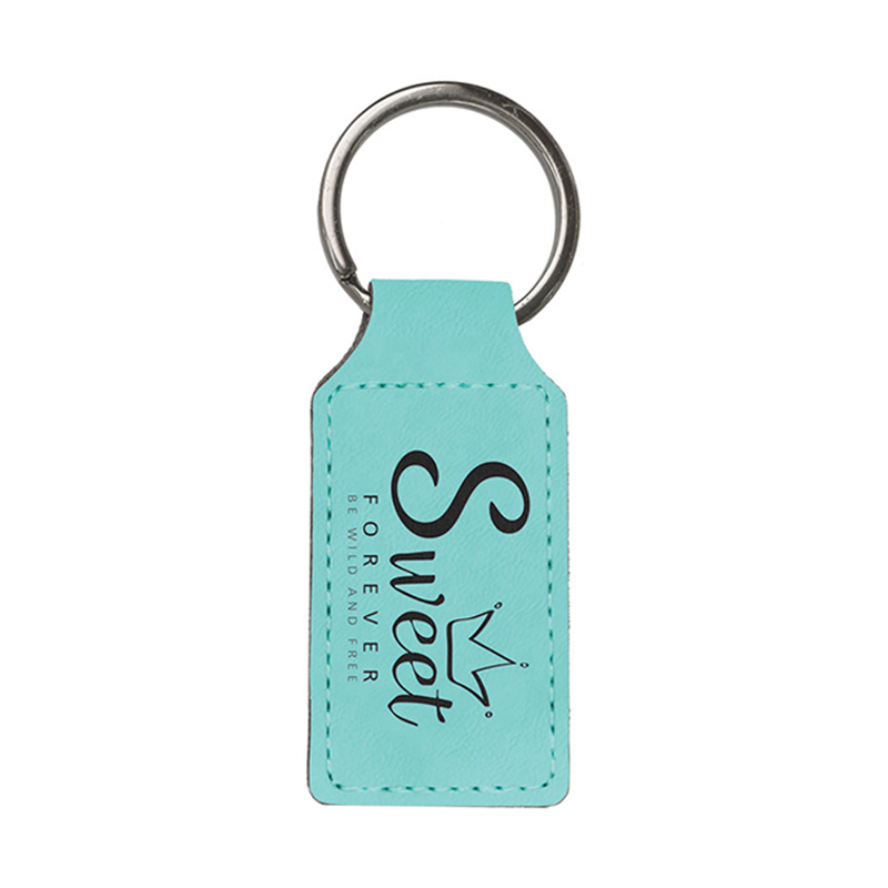 Laserbarer ovaler Schlüsselanhänger aus Kunstleder Laserbarer ovaler Schlüsselanhänger aus Kunstleder