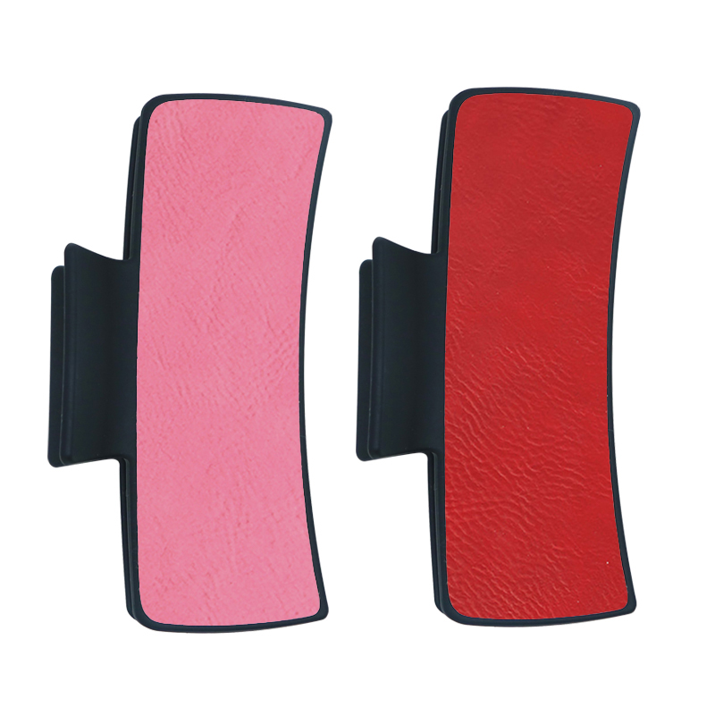 Laserbarer Haarclip aus Kunstleder Laserbarer Haarclip aus Kunstleder