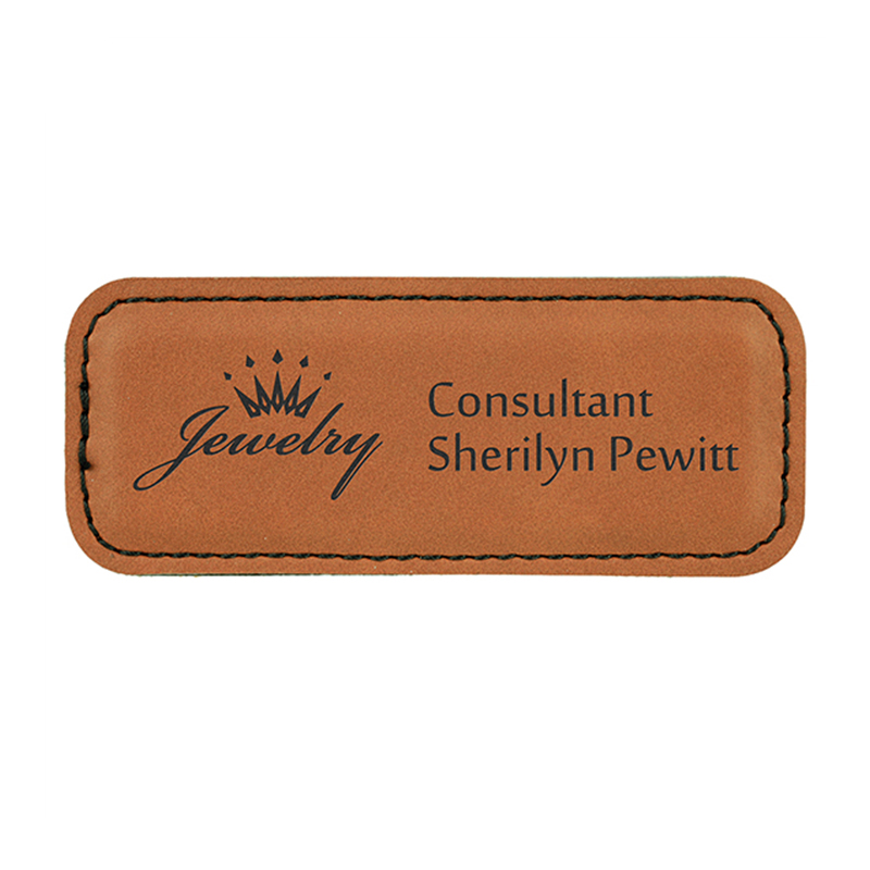 Laserbarer Kunstleder-Abzeichenrohling mit Magnet Laserbarer Kunstleder-Abzeichenrohling mit Magnet