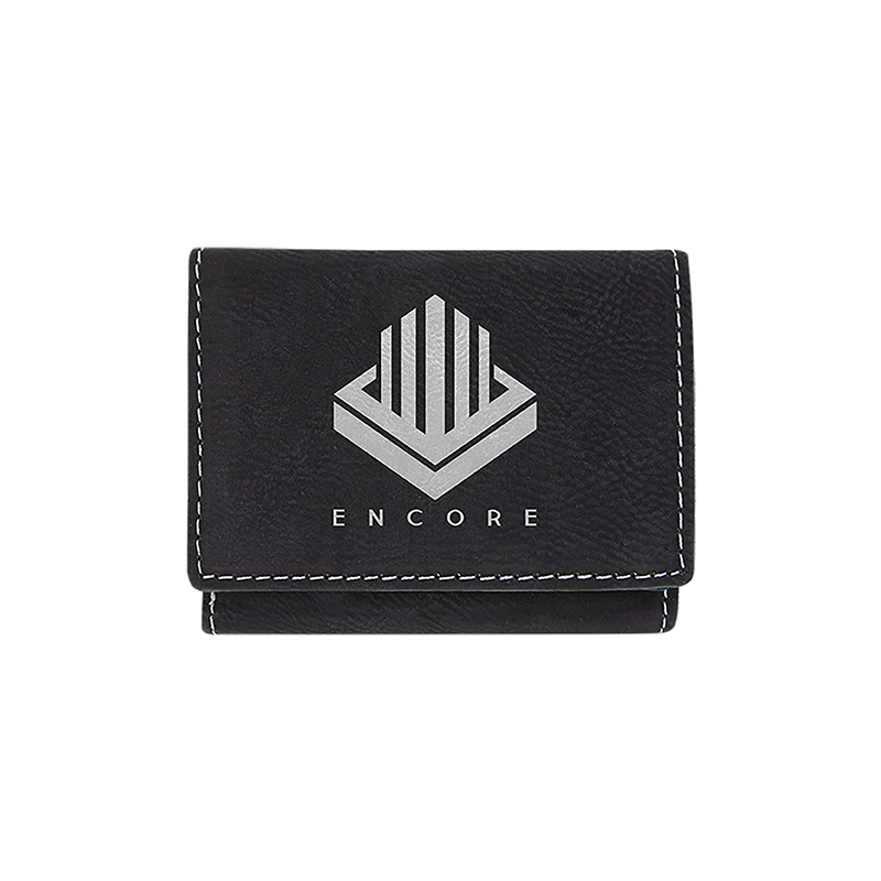 Laserbare dreifach gefaltete Geldbörse aus Kunstleder Laserbare dreifach gefaltete Geldbörse aus Kunstleder