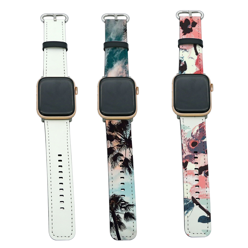 Sublimations-Apfel-iWatch-Armbänder aus PU-Leder für Serie 4/5–44 mm Sublimations-Apfel-iWatch-Armbänder aus PU-Leder für Serie 4/5–44 mm
