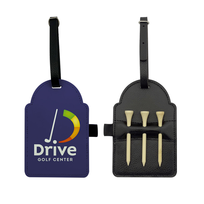 Sublimations-Golftaschenanhänger aus Kunstleder mit 3 T-Shirts aus Holz Sublimations-Golftaschenanhänger aus Kunstleder mit 3 T-Shirts aus Holz