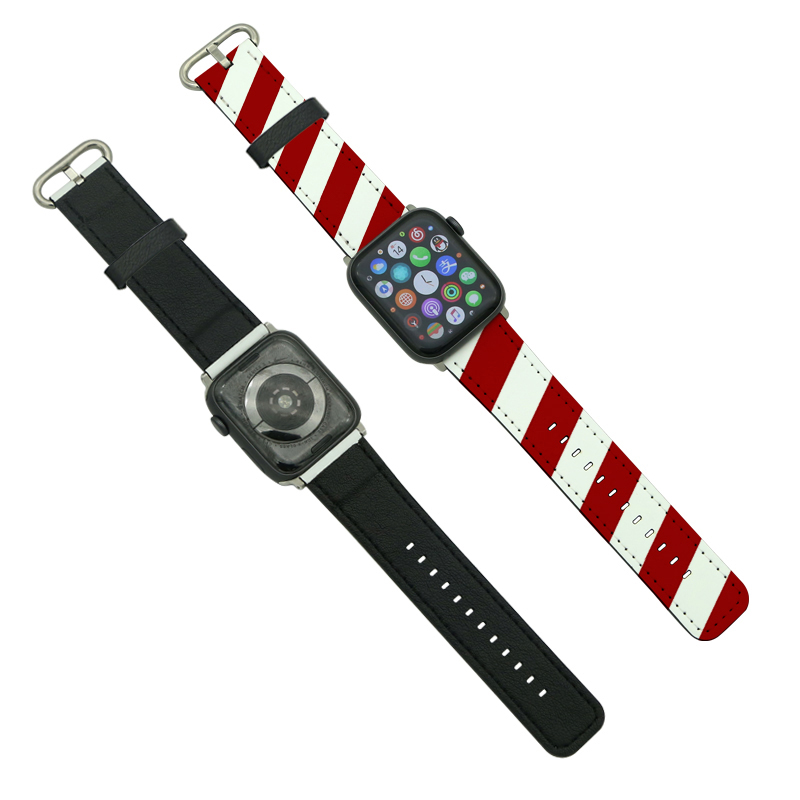 Sublimations-Apfel-iWatch-Armbänder aus PU-Leder für Serie 4/5–44 mm Sublimations-Apfel-iWatch-Armbänder aus PU-Leder für Serie 4/5–44 mm