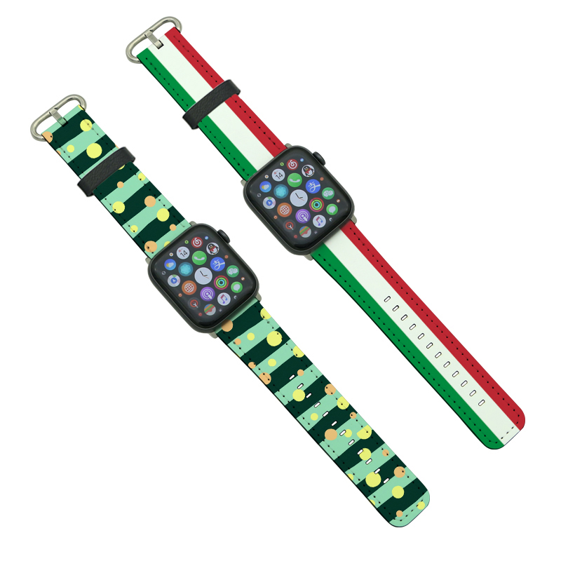 Sublimations-Apfel-iWatch-Armbänder aus PU-Leder für Serie 4/5–44 mm Sublimations-Apfel-iWatch-Armbänder aus PU-Leder für Serie 4/5–44 mm