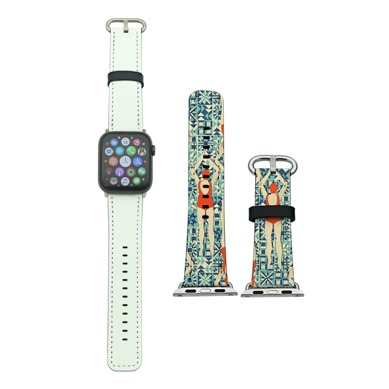 Sublimations-Apfel-iWatch-Armbänder aus PU-Leder für Serie 4/5–44 mm