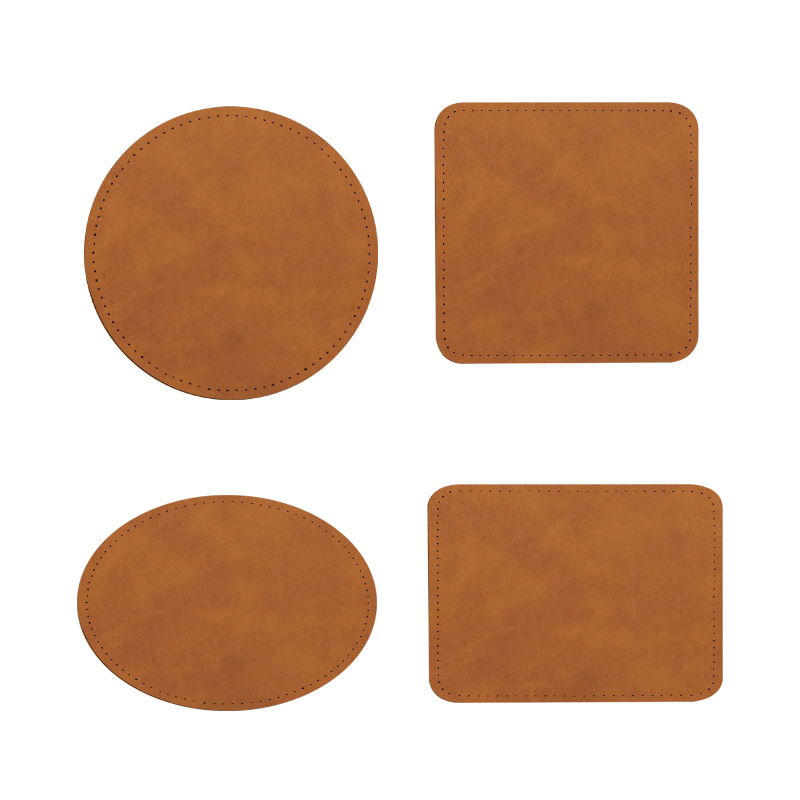 3 x 3 Zoll große quadratische Sublimations-Kunstlederaufnäher mit Klebstoff 3 x 3 Zoll große quadratische Sublimations-Kunstlederaufnäher mit Klebstoff