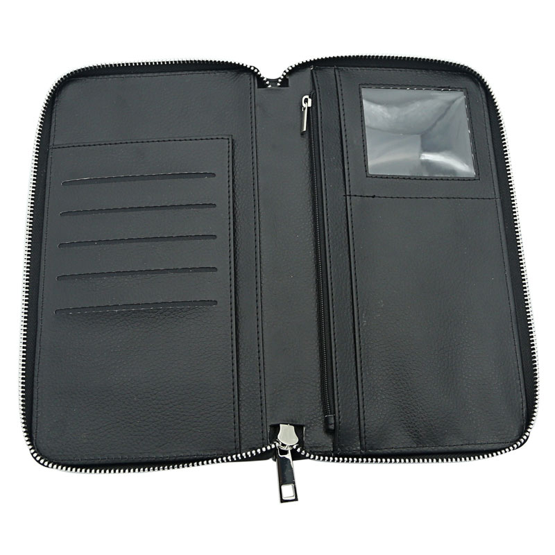 Passhalter aus Sublimationsleder mit Reißverschluss und Innenleder aus PU Passhalter aus Sublimationsleder mit Reißverschluss und Innenleder aus PU