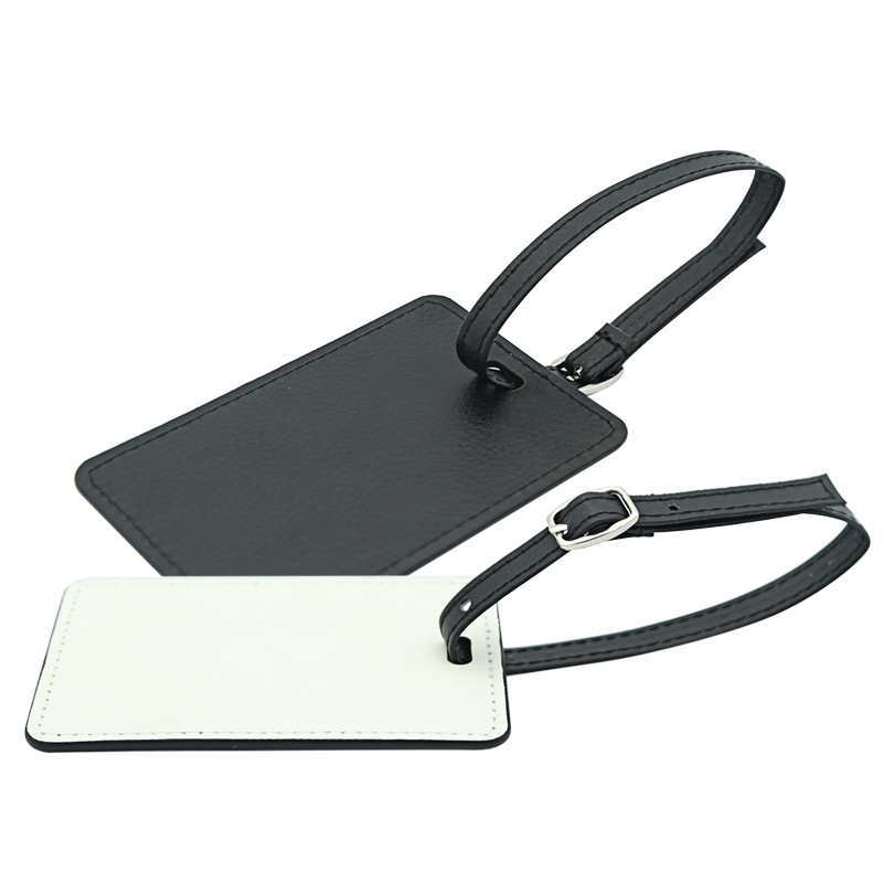 Gepäckanhänger aus PU-Leder mit Sublimation, doppelseitig bedruckbar Gepäckanhänger aus PU-Leder mit Sublimation, doppelseitig bedruckbar