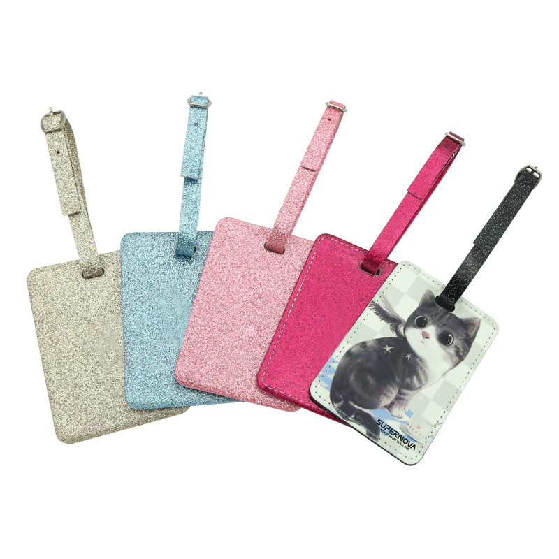 Sublimations-Gepäckanhänger aus Glitzerleder, einseitig bedruckbar Sublimations-Gepäckanhänger aus Glitzerleder, einseitig bedruckbar