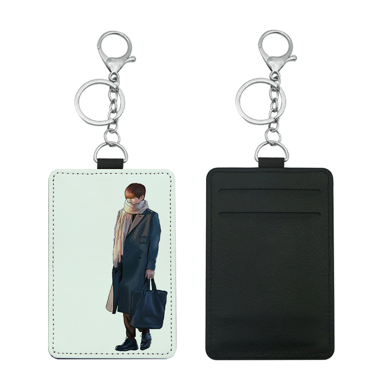 Sublimations-Leatherette-Buskartenhalter mit 2 Steckplätzen Sublimations-Leatherette-Buskartenhalter mit 2 Steckplätzen