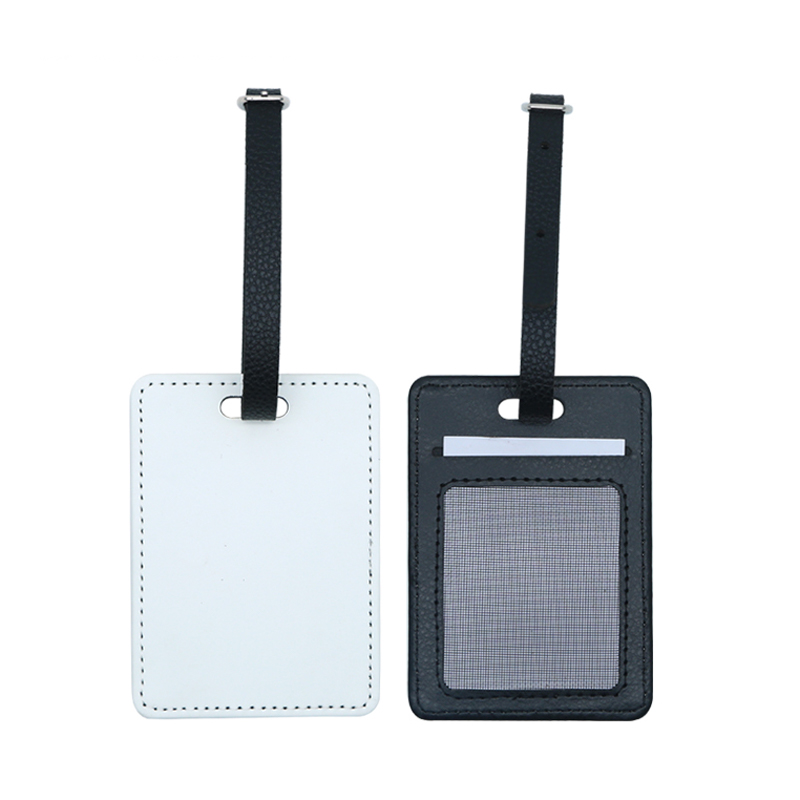 Gepäckanhänger aus PU-Leder mit Sublimation, doppelseitig bedruckbar Gepäckanhänger aus PU-Leder mit Sublimation, doppelseitig bedruckbar