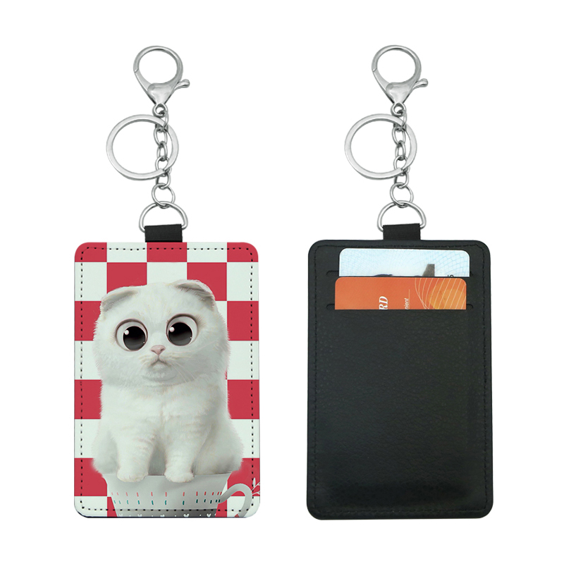 Sublimations-Leatherette-Buskartenhalter mit 2 Steckplätzen Sublimations-Leatherette-Buskartenhalter mit 2 Steckplätzen