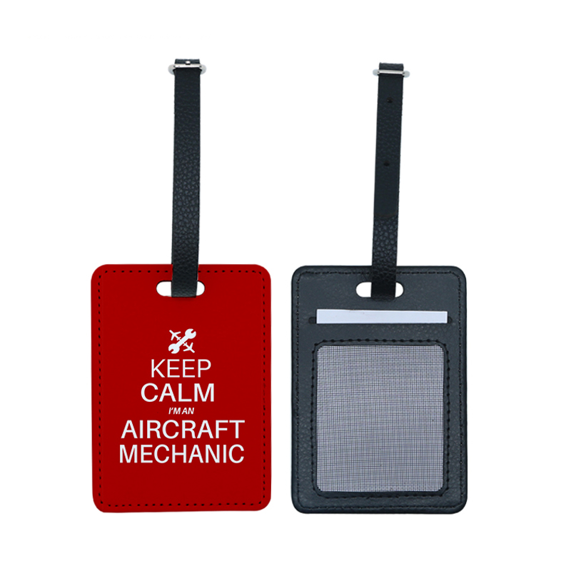 Gepäckanhänger aus PU-Leder mit Sublimation, doppelseitig bedruckbar Gepäckanhänger aus PU-Leder mit Sublimation, doppelseitig bedruckbar