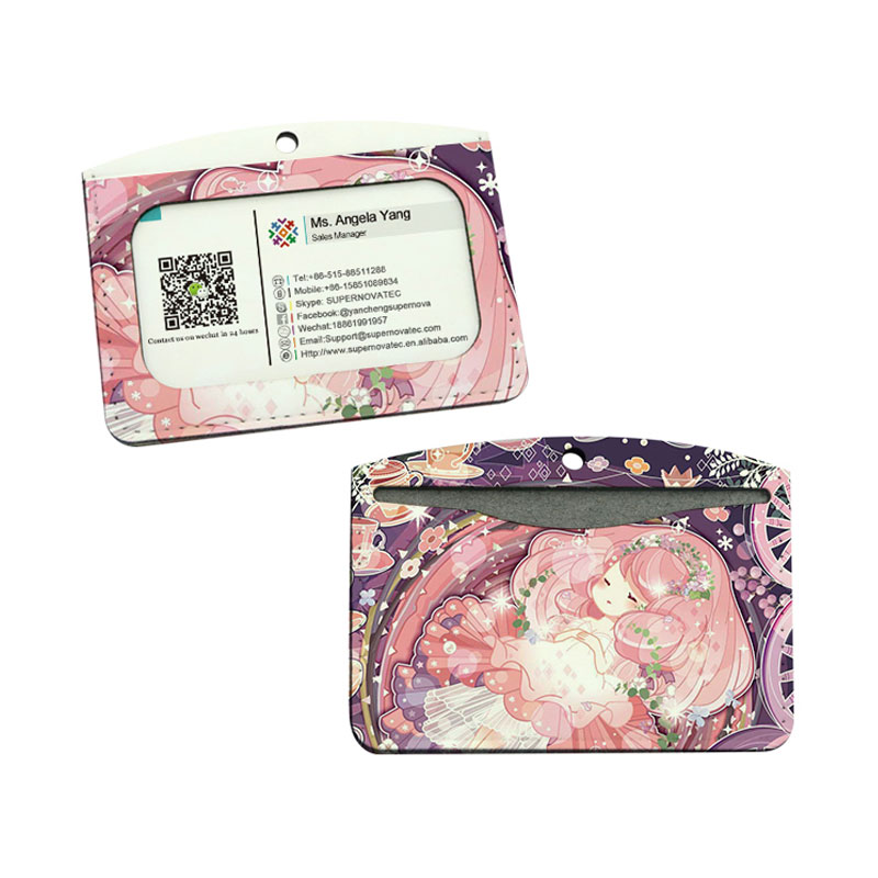 Sublimations-Leatherette-Ausweishalter - Horizontale Doppelkartenschicht Sublimations-Leatherette-Ausweishalter - Horizontale Doppelkartenschicht