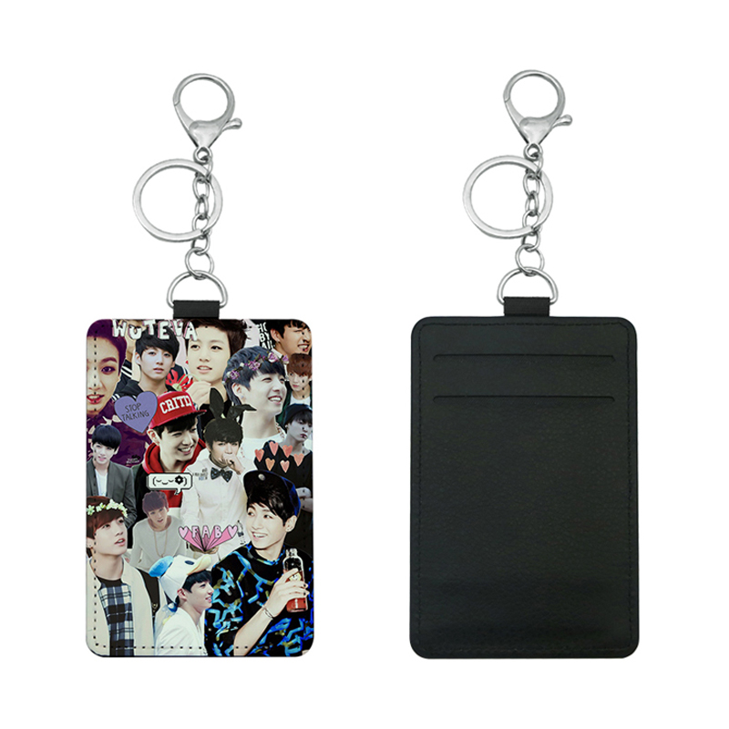 Sublimations-Leatherette-Buskartenhalter mit 2 Steckplätzen Sublimations-Leatherette-Buskartenhalter mit 2 Steckplätzen