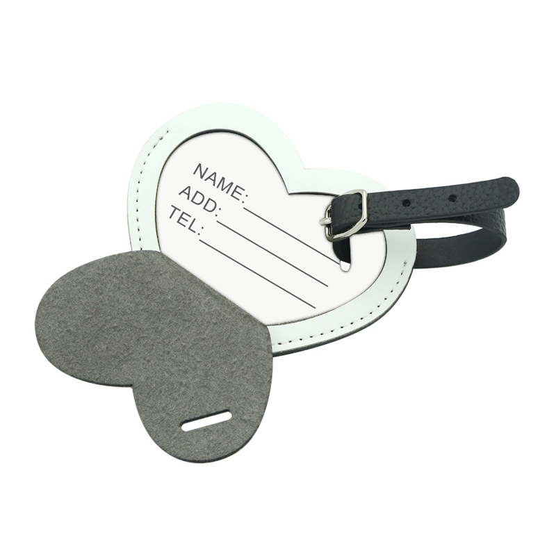 Gepäckanhänger aus PU-Leder mit Sublimation, einseitig bedruckbar Gepäckanhänger aus PU-Leder mit Sublimation, einseitig bedruckbar