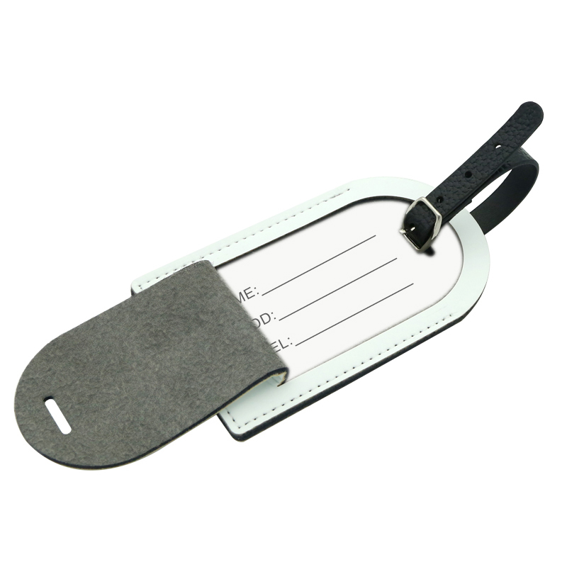 Gepäckanhänger aus PU-Leder mit Sublimation, doppelseitig bedruckbar Gepäckanhänger aus PU-Leder mit Sublimation, doppelseitig bedruckbar