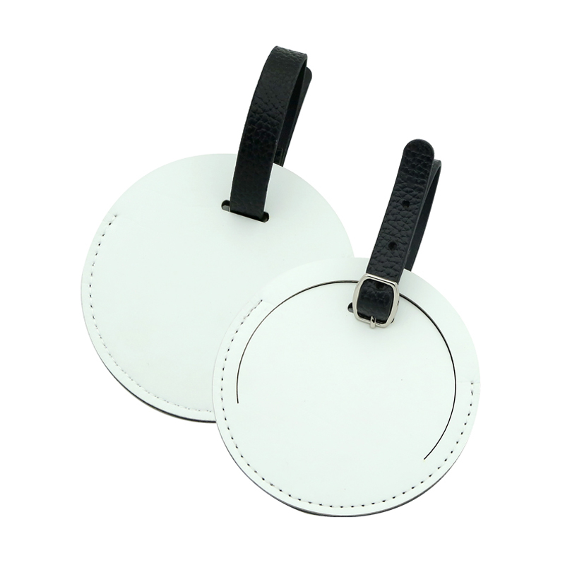 Gepäckanhänger aus PU-Leder mit Sublimation, doppelseitig bedruckbar Gepäckanhänger aus PU-Leder mit Sublimation, doppelseitig bedruckbar