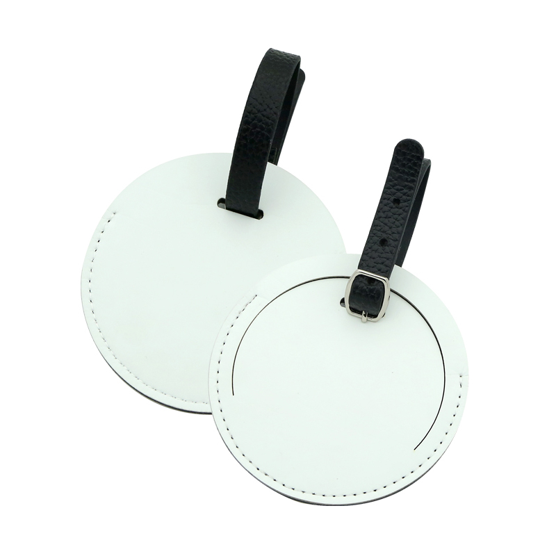 Gepäckanhänger aus PU-Leder mit Sublimation, einseitig bedruckbar Gepäckanhänger aus PU-Leder mit Sublimation, einseitig bedruckbar