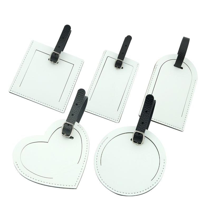 Gepäckanhänger aus PU-Leder mit Sublimation, einseitig bedruckbar Gepäckanhänger aus PU-Leder mit Sublimation, einseitig bedruckbar