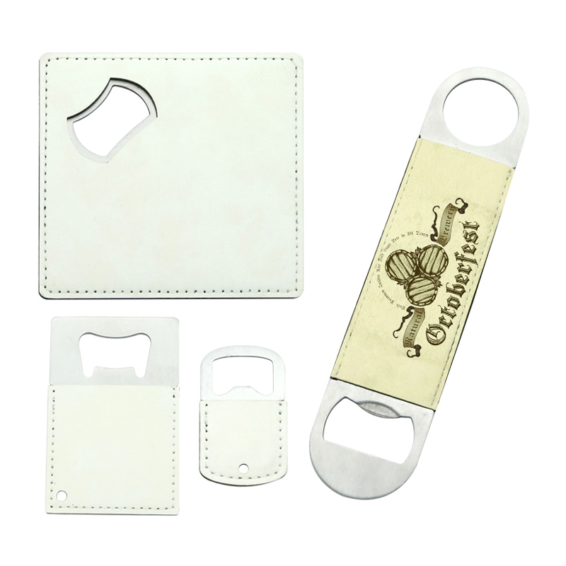 Sublimations-Leatherette-Flaschenöffner-Schlüsselanhänger aus Edelstahl Sublimations-Leatherette-Flaschenöffner-Schlüsselanhänger aus Edelstahl