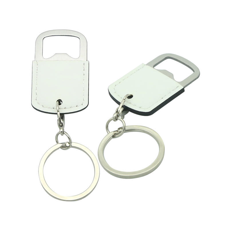 Sublimations-Leatherette-Flaschenöffner-Schlüsselanhänger aus Edelstahl Sublimations-Leatherette-Flaschenöffner-Schlüsselanhänger aus Edelstahl